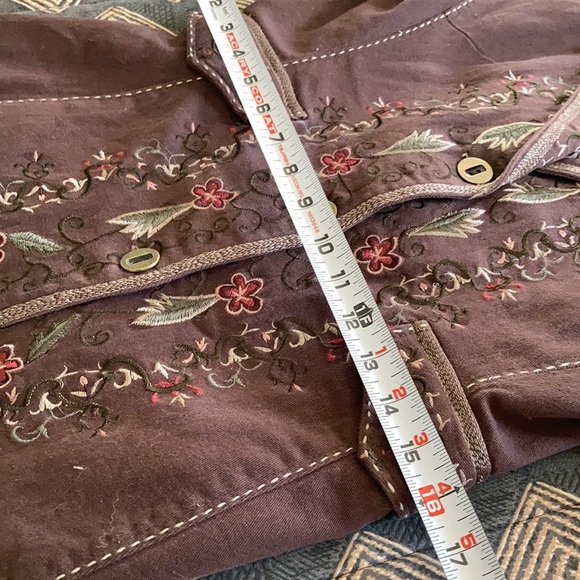 Embroidered Denim Coat - Picture 13 of 14